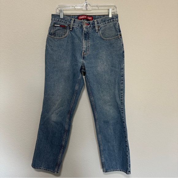 Tommy Hilfiger Blue Jeans Straight Leg Mens Size 31x30 Vintage Retro Y2K - Picture 1 of 10